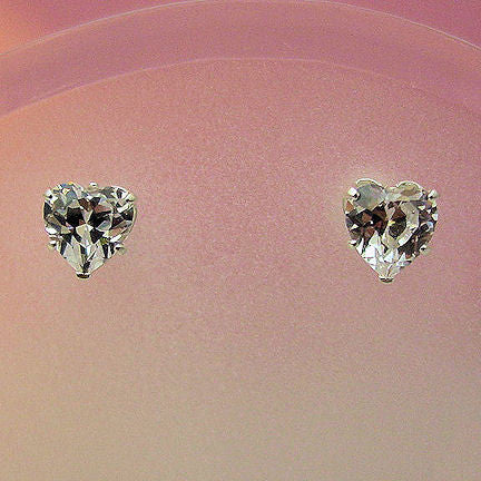 Heart Cut Ice on Fire Russian CZ Stud Earrings - 1000Jewels.com