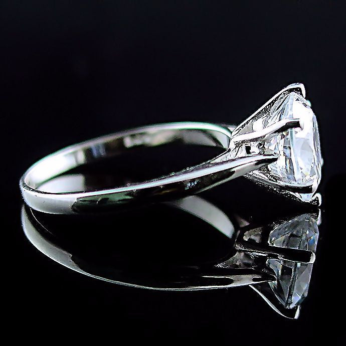 Courtney: Large 2.9ct Russian Ice Diamond CZ Solitaire Engagement Ring - 1000Jewels.com
