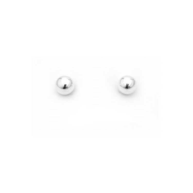 Classic 4mm 925 Sterling Silver Ball Stud Earrings - 1000Jewels.com