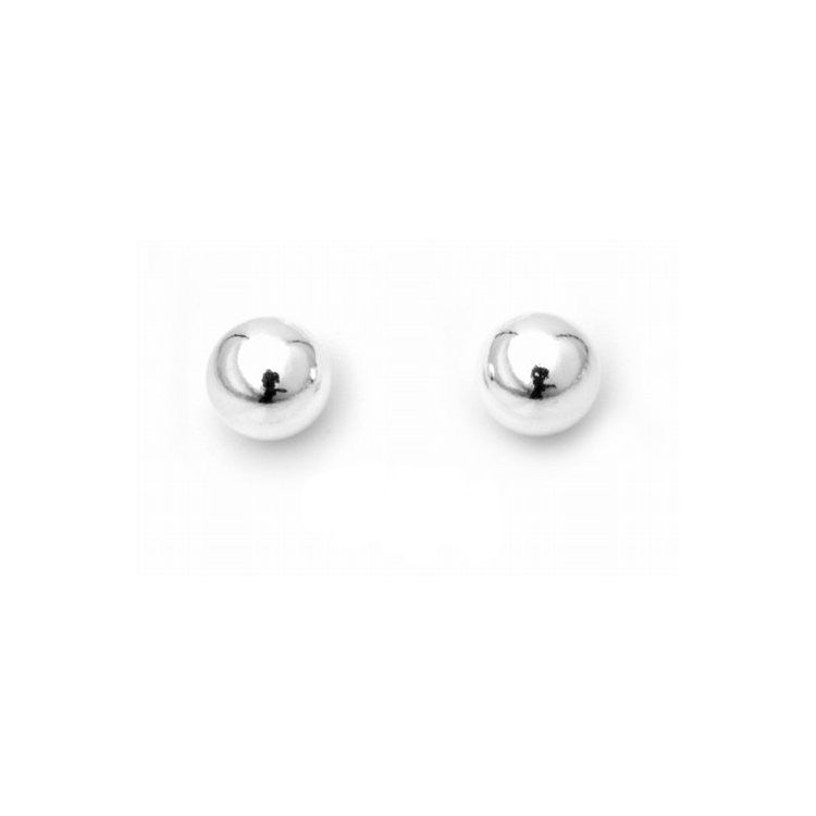 Classic 6mm 925 Sterling Silver Ball Stud Earrings - 1000Jewels.com