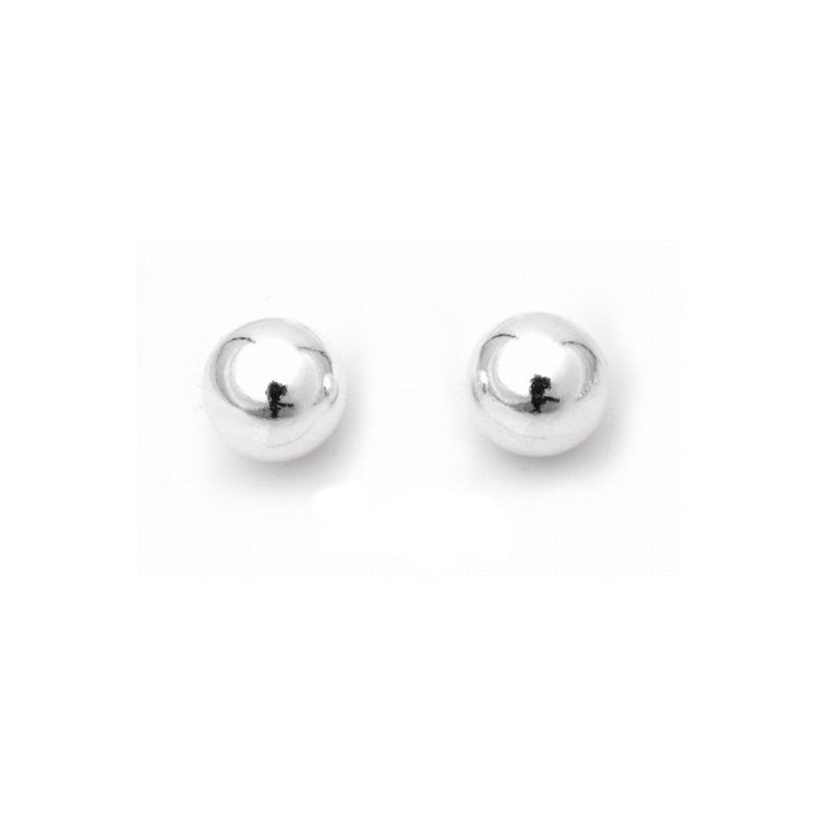 Classic 7mm 925 Sterling Silver Ball Stud Earrings - 1000Jewels.com