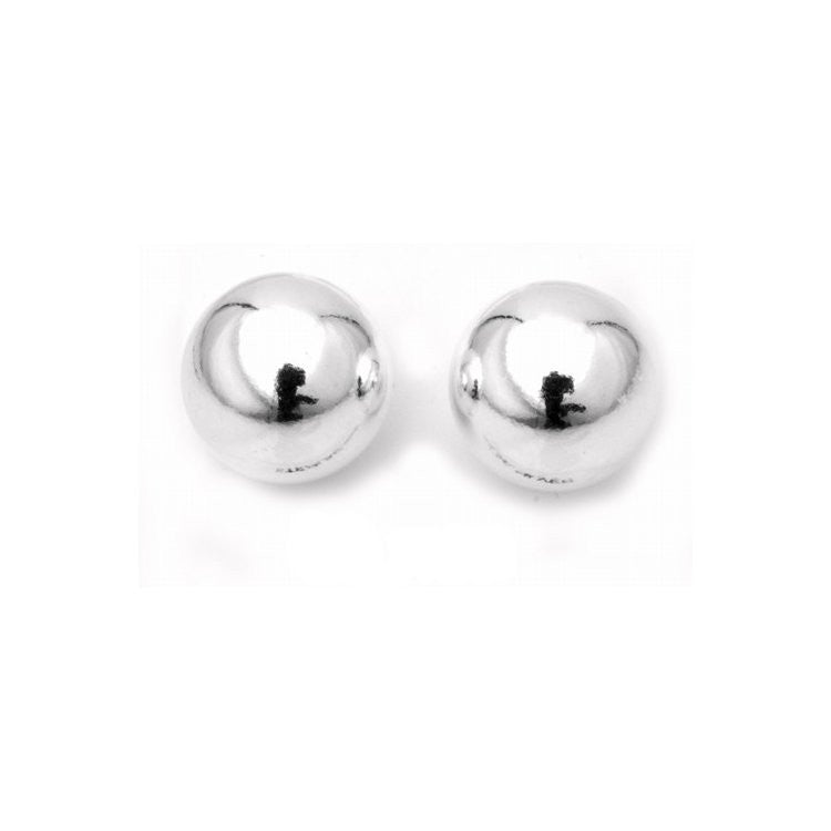 Stunning 10mm 925 Sterling Silver Ball Stud Earrings - 1000Jewels.com