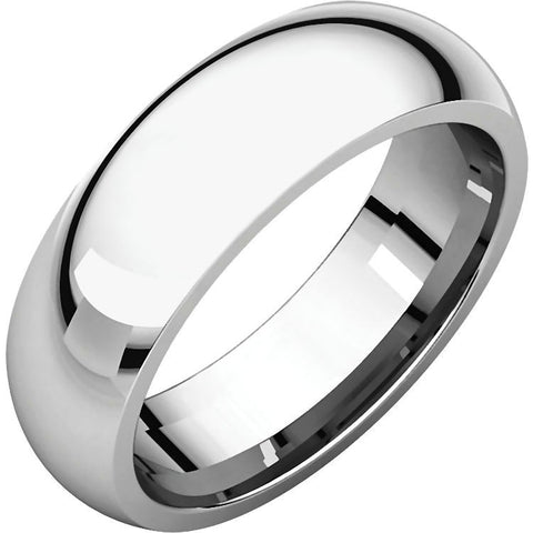 Aden: 6mm Comfort Fit Domed 316L Stainless Steel Unisex Wedding Band - 1000Jewels.com