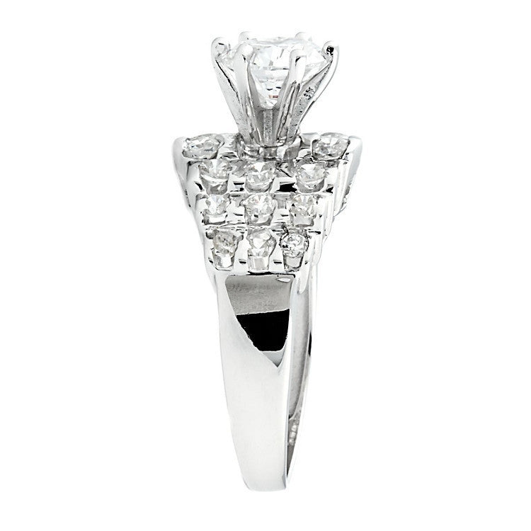 Brenda: 2.6ct Russian Ice CZ Simulated Diamond 3 in 1 Wedding Ring Set - 1000Jewels.com