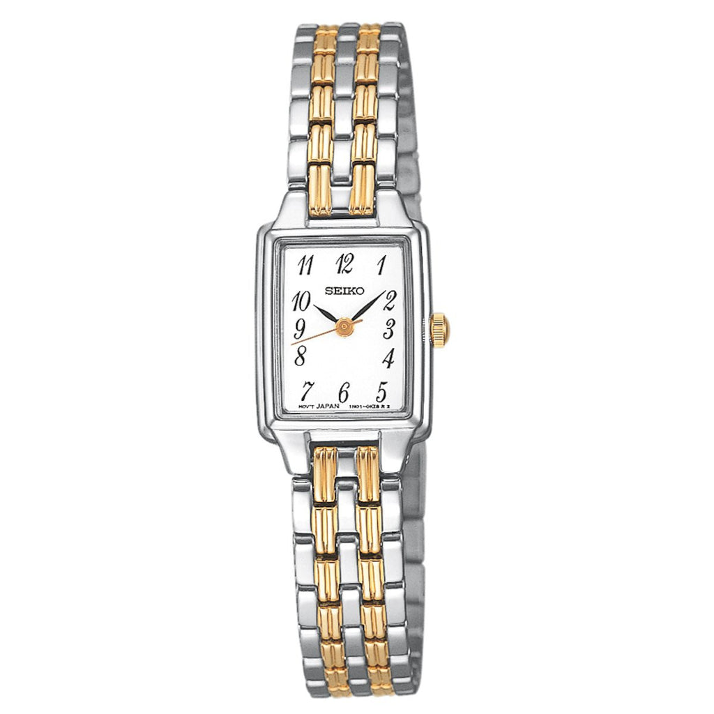 Seiko Core: Womens 17mm Wrist Watch, Two-Tone Stainless Steel SXGL61 - 1000Jewels.com