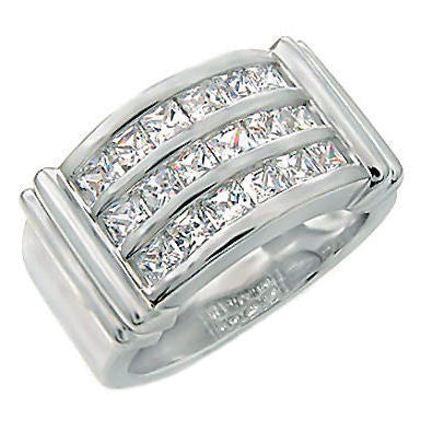 Bronson: 3.1ct Mens Russian Ice CZ Channel Band Ring - 1000Jewels.com