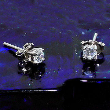 Jayden: 3mm, 0.20ct Brilliant Cut Simulated Diamond CZ Stud Earrings - 1000Jewels.com