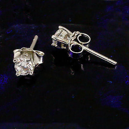 Jayden: 3mm, 0.20ct Brilliant Cut Simulated Diamond CZ Stud Earrings - 1000Jewels.com