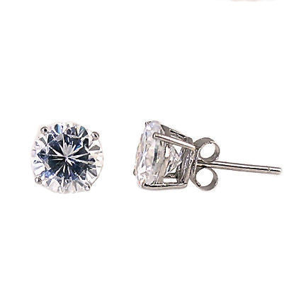 Jayden: 5mm, 1.0cts Brilliant Cut Simulated Diamond CZ Stud Earrings - 1000Jewels.com