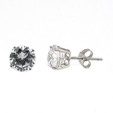 Jayden: 6mm, 1.5ct Brilliant Cut Simulated Diamond CZ Stud Earrings - 1000Jewels.com