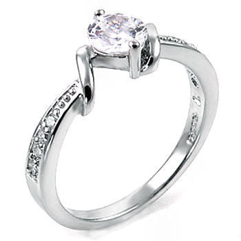 Entwined Love: Ice on Fire CZ Promise Friendship Band Ring 925 Sterling Silver - 1000Jewels.com