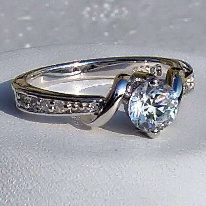 Entwined Love: Ice on Fire CZ Promise Friendship Band Ring 925 Sterling Silver - 1000Jewels.com