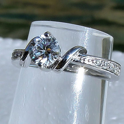 Entwined Love: Ice on Fire CZ Promise Friendship Band Ring 925 Sterling Silver - 1000Jewels.com