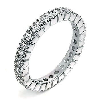 Illianna: 0.96c Russian Ice on Fire CZ Full Eternity Wedding Band Ring - 1000Jewels.com