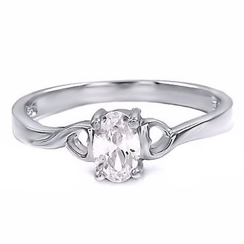 Twin Hearts: 0.5ct Russian Ice CZ Promise Friendship Ring - 1000Jewels.com