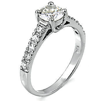Jasmine: 1.6ct Russian Ice on Fire CZ Bridal Engagement Band Ring - 1000Jewels.com