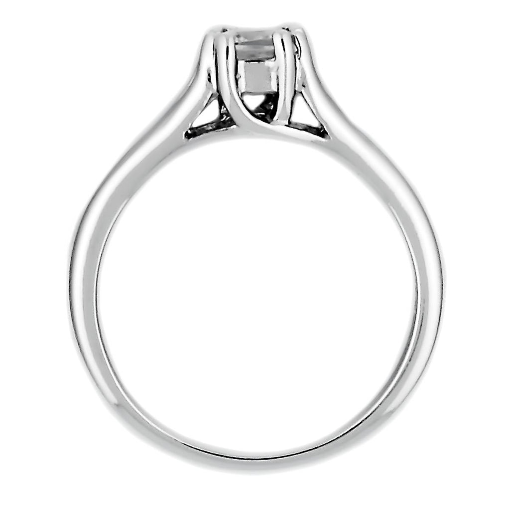 Lela: .55c Russian Ice Diamond CZ Double Prong Promise Engagement Ring - 1000Jewels.com