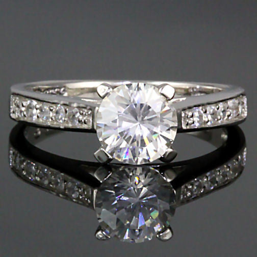 Kyra: 1.55ct Ice on Fire Russian CZ Bridal Engagement Band Ring - 1000Jewels.com