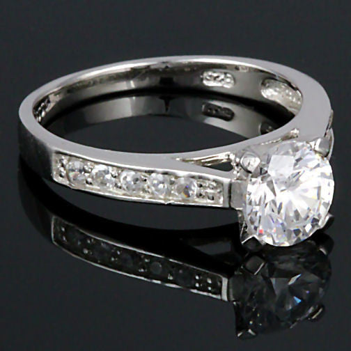 Kyra: 1.55ct Ice on Fire Russian CZ Bridal Engagement Band Ring - 1000Jewels.com