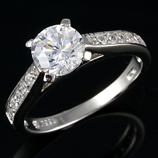 Kyra: 1.55ct Ice on Fire Russian CZ Bridal Engagement Band Ring - 1000Jewels.com