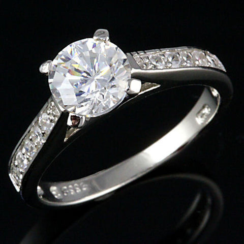 Kyra: 1.55ct Ice on Fire Russian CZ Bridal Engagement Band Ring - 1000Jewels.com
