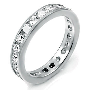 Fiona: Stackable 2.1ct Brilliant Cut Russian Ice CZ Eternity Band Ring - 1000Jewels.com