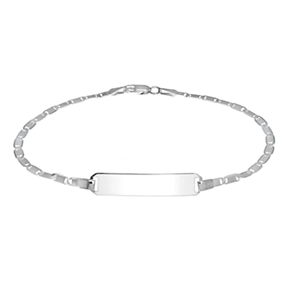 Trustmark Engravable Sterling Silver Bar Baby Bracelet and Confetti Chain - 1000Jewels.com