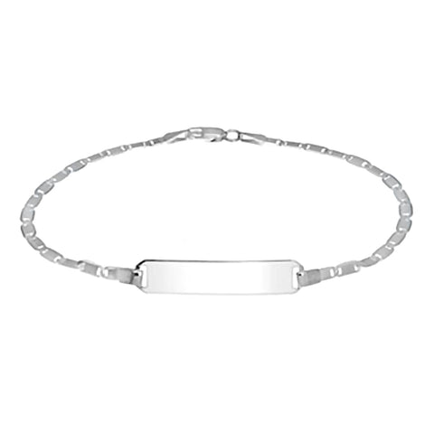 Trustmark Engravable Sterling Silver Bar Baby Bracelet and Confetti Chain - 1000Jewels.com