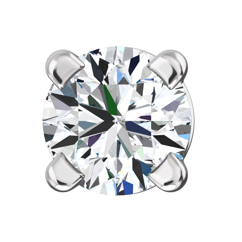 Jayden: 3mm, 0.20ct Brilliant Cut Simulated Diamond CZ Stud Earrings - 1000Jewels.com