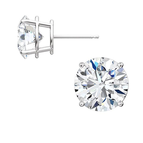 Jayden: 9mm, 5.8ct Brilliant Cut Simulated Diamond CZ Stud Earrings - 1000Jewels.com