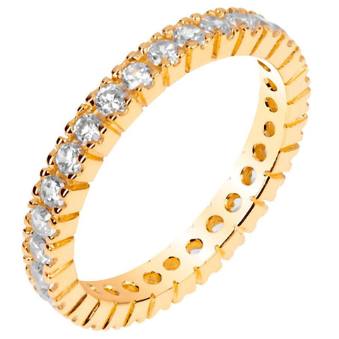 Illianna G: 0.96ct Russian IOF CZ IP Gold Anniversary Eternity Ring - 1000Jewels.com