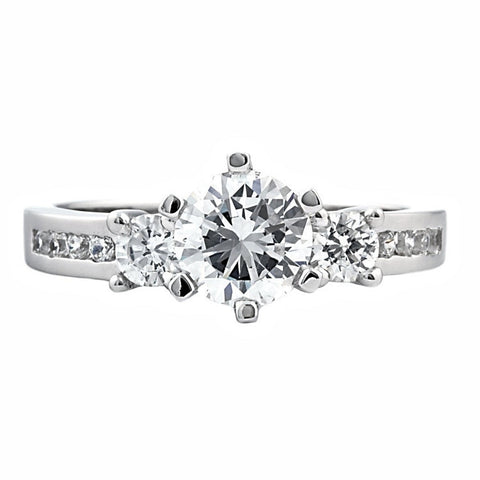 Lakoda E: PPF 1.04ct Russian Ice Diamond CZ Engagement Band Ring - 1000Jewels.com