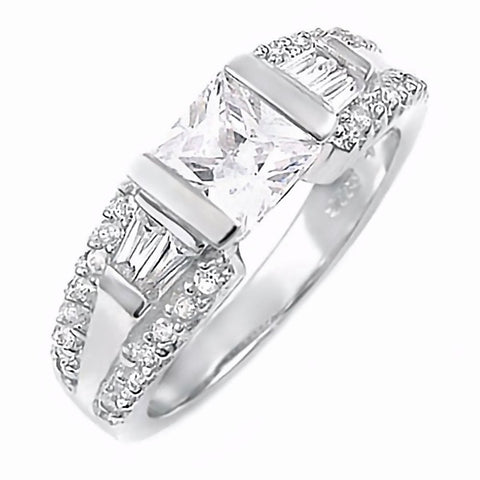 Ellianna: 1.98ct Accented Russian Ice CZ Engagement Ring 925 Silver - 1000Jewels.com