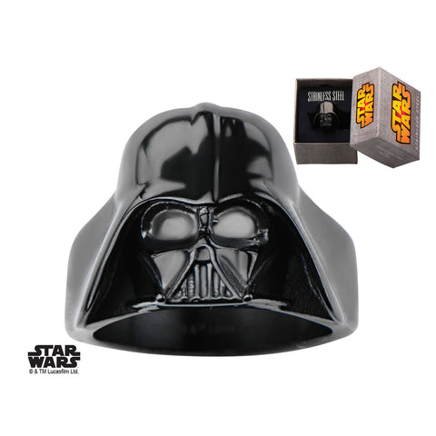 Star Wars: 3D Darth Vader Ring 316 Stainless Steel IP Black - 1000Jewels.com