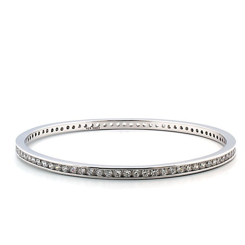 Nadina: 5.04ct Russian Ice on Fire CZ Bangle Bracelet Sterling Silver - 1000Jewels.com