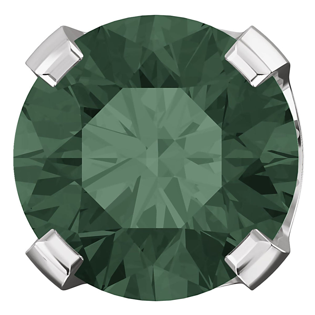 Color Change Chatham Created Alexandrite 4-Prong Screw Back Stud Earrings 14K White Gold - 1000Jewels.com