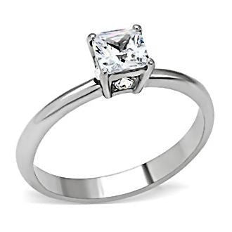 Verena: 0.87ct Russian Ice Diamond CZ Solitaire Promise Ring 316 Steel - 1000Jewels.com