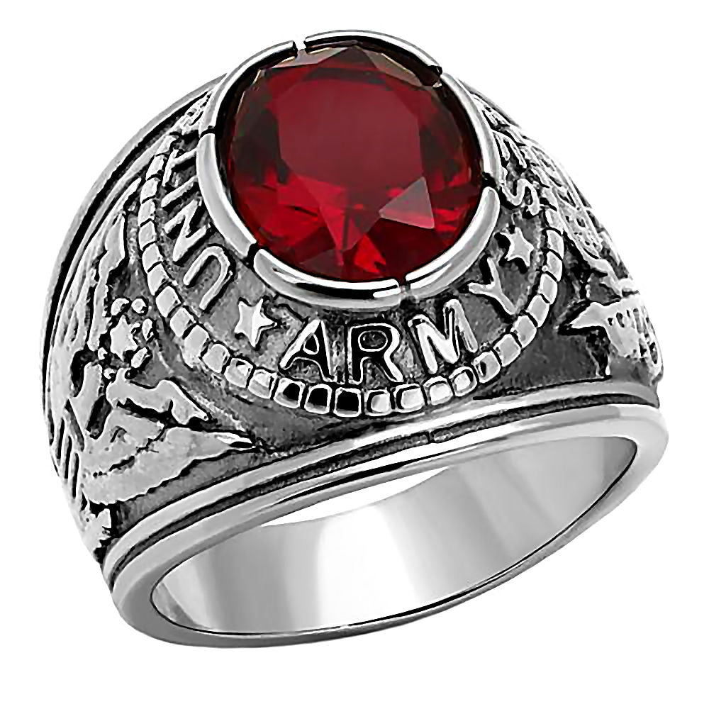 Army: Mens US Army 316L Stainless Steel Ring Military Veterans Gift - 1000Jewels.com