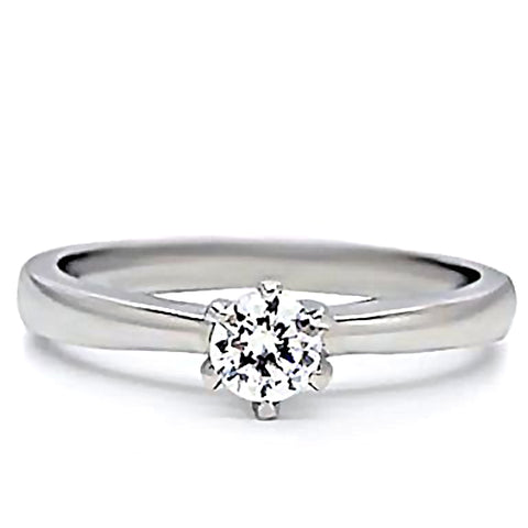 Maylene: 0.50ct Russian Ice Diamond CZ Solitaire Promise Ring 316 SS - 1000Jewels.com